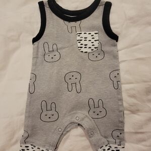 Lamaze Bunny Print Romper NB